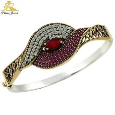 Gümüş Otantik Taşlı Biezik /Bileklik